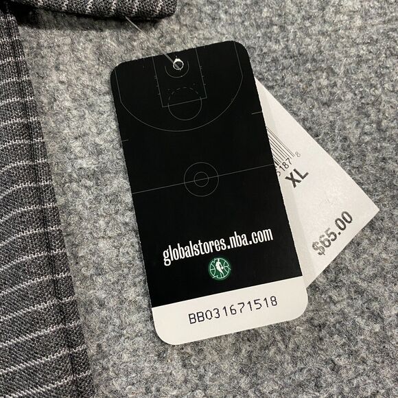 Miami Heat Antigua Striped Polo Adult X-Large XL Gray Embroidered NBA Basketball - Picture 8 of 16